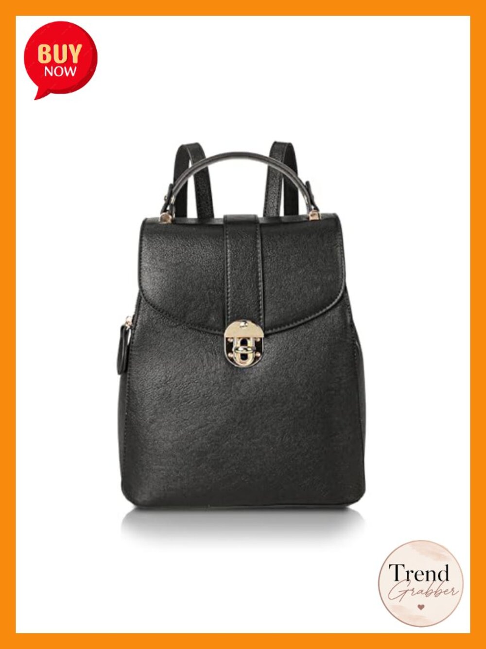 Structured Vegan Leather Backpack Purse - Faux Leather Backpack Handbag with